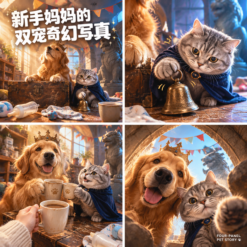 新手妈妈的双宠奇幻写真
